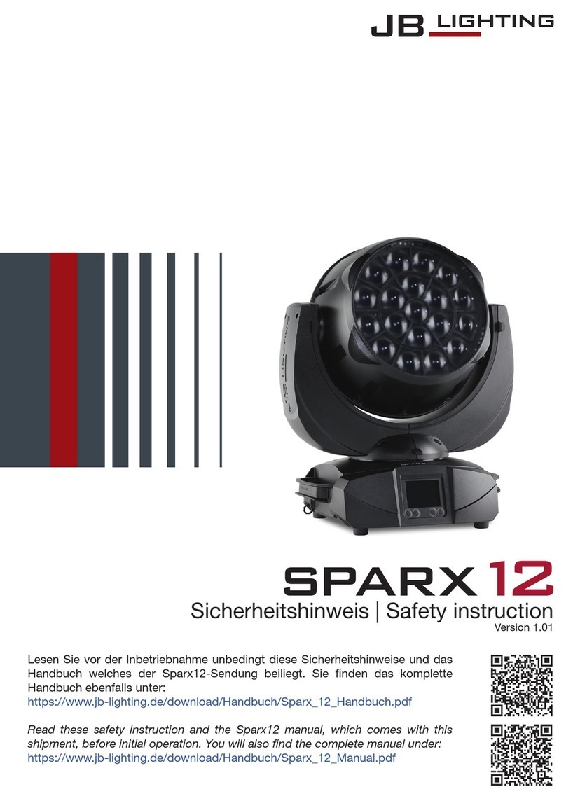 JB-Lighting SPARX 12 Safety instruction