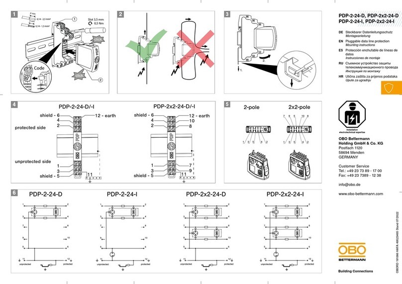 OBO Bettermann PDP-2-24-D Mounting instructions