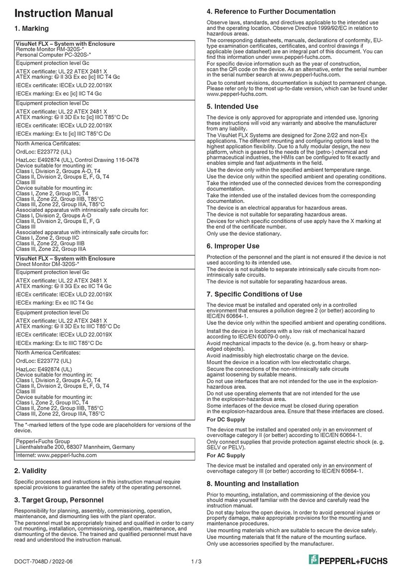 Pepperl+Fuchs VisuNet FLX RM-320S Series instruction manual