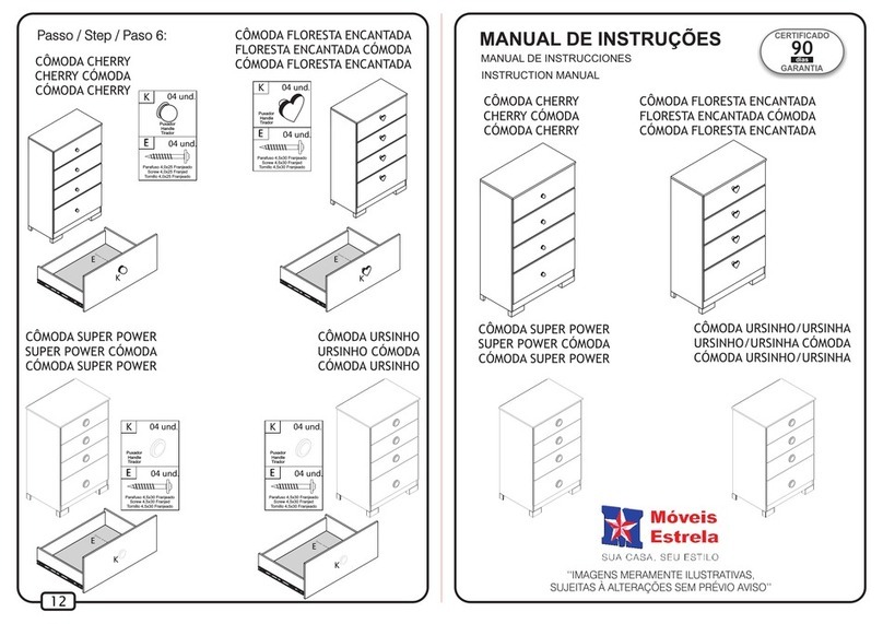 Moveis Estrela COMODA CHERRY instruction manual Moveis Estrela COMODA CHERRY instruction manual