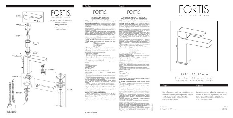 Fortis SCALA 8421100 User manual
