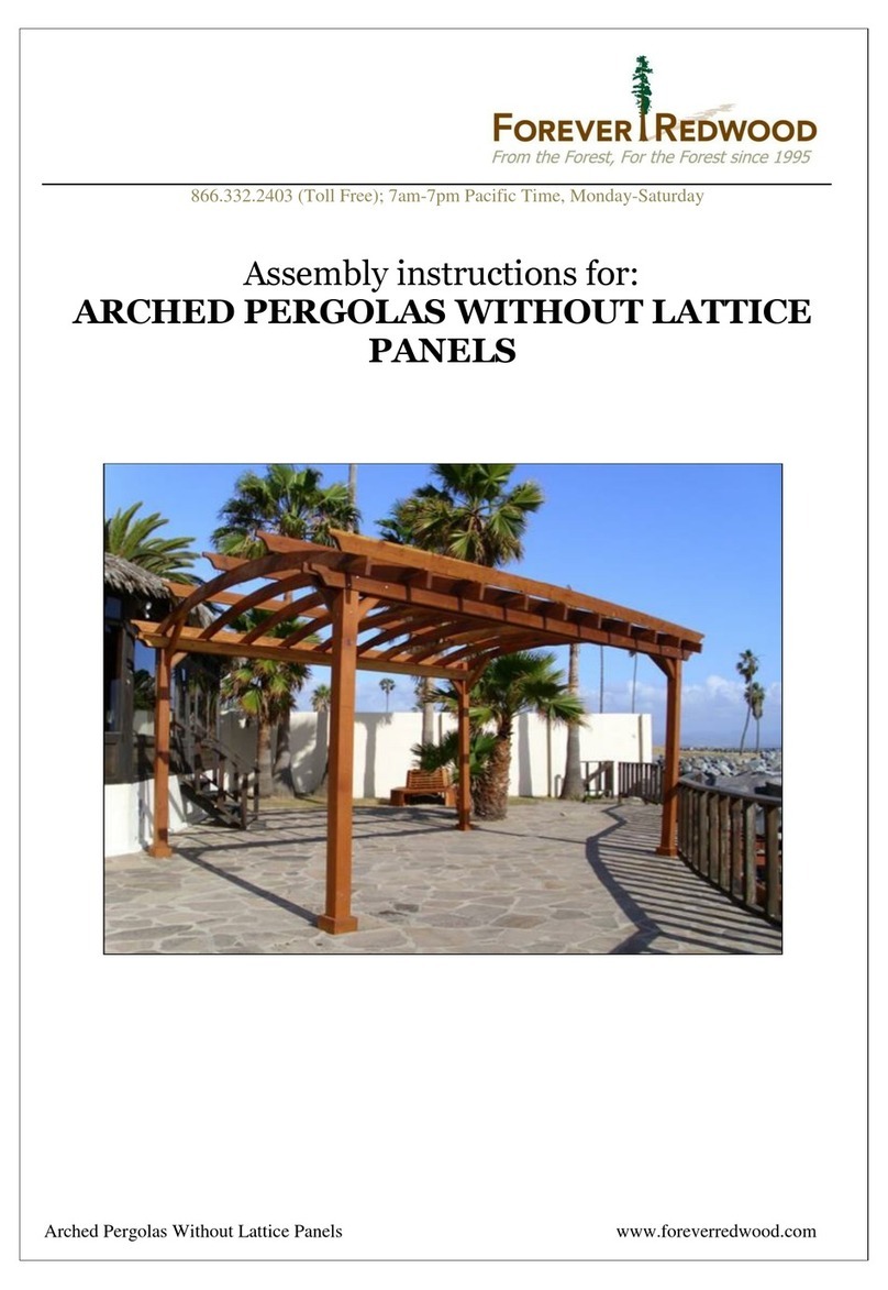 Forever Redwood ARCHED PERGOLAS WITHOUT LATTICE PANELS User manual