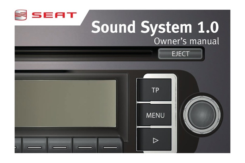Seat SOUND SYSTEM 1.0 owner's manual