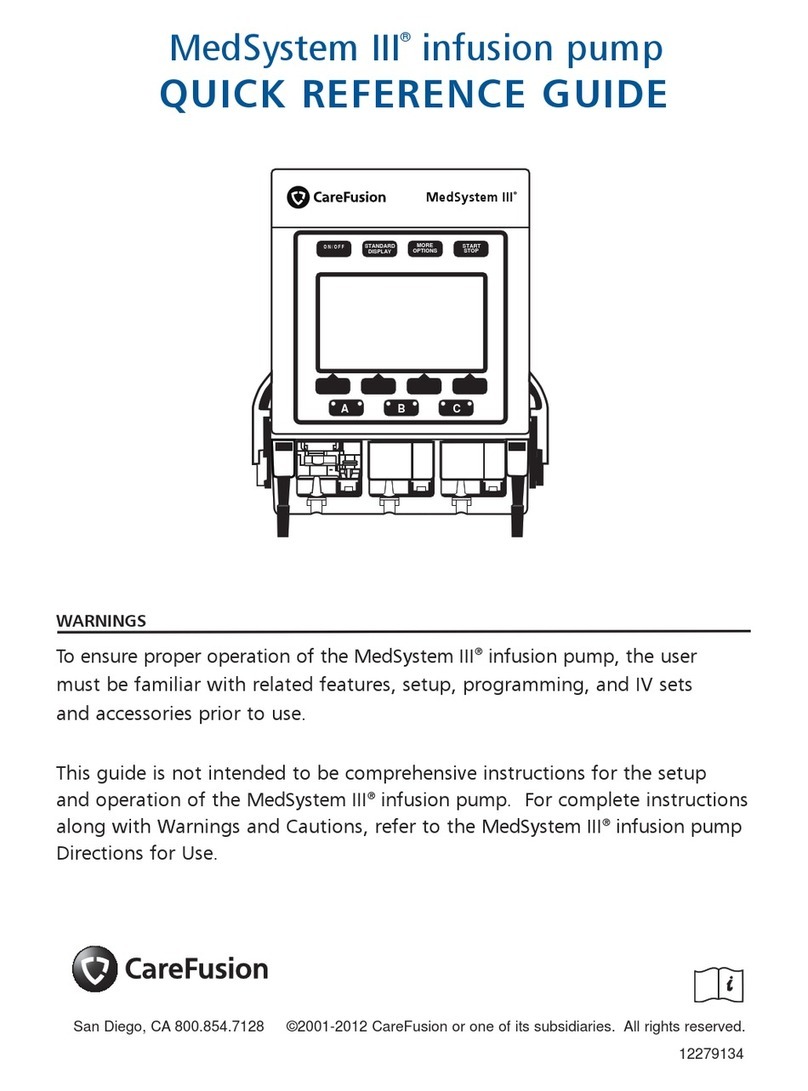 Care Fusion MedSystem III Quick reference guide
