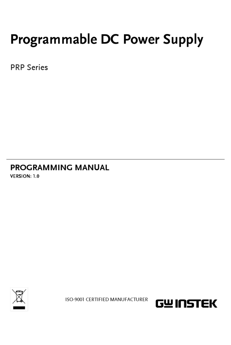 GW Instek PRP Series Owner's manual GW Instek PRP Series Owner's manual