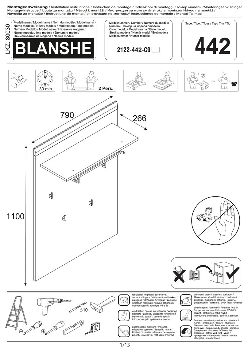 Trendteam BLANSHE 2122-422-C9 installation instructions Trendteam BLANSHE 2122-422-C9 installation instructions