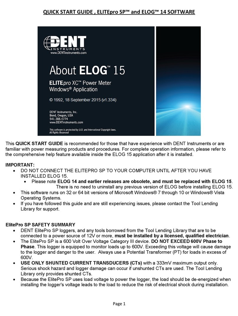 DENT Instruments ELITEpro ELOG 15 User manual