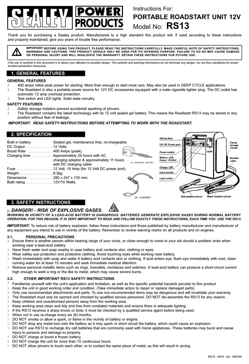 Sealey RS13 User manual