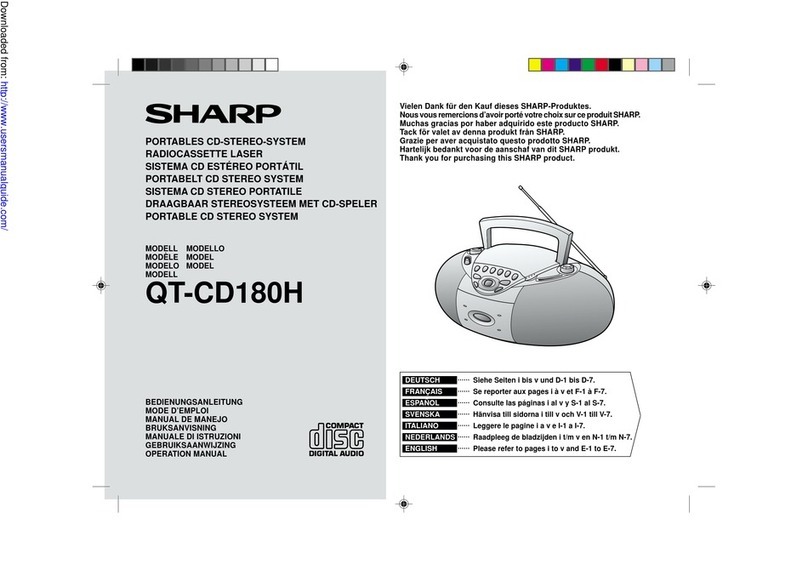 Sharp QT-CD180H User manual