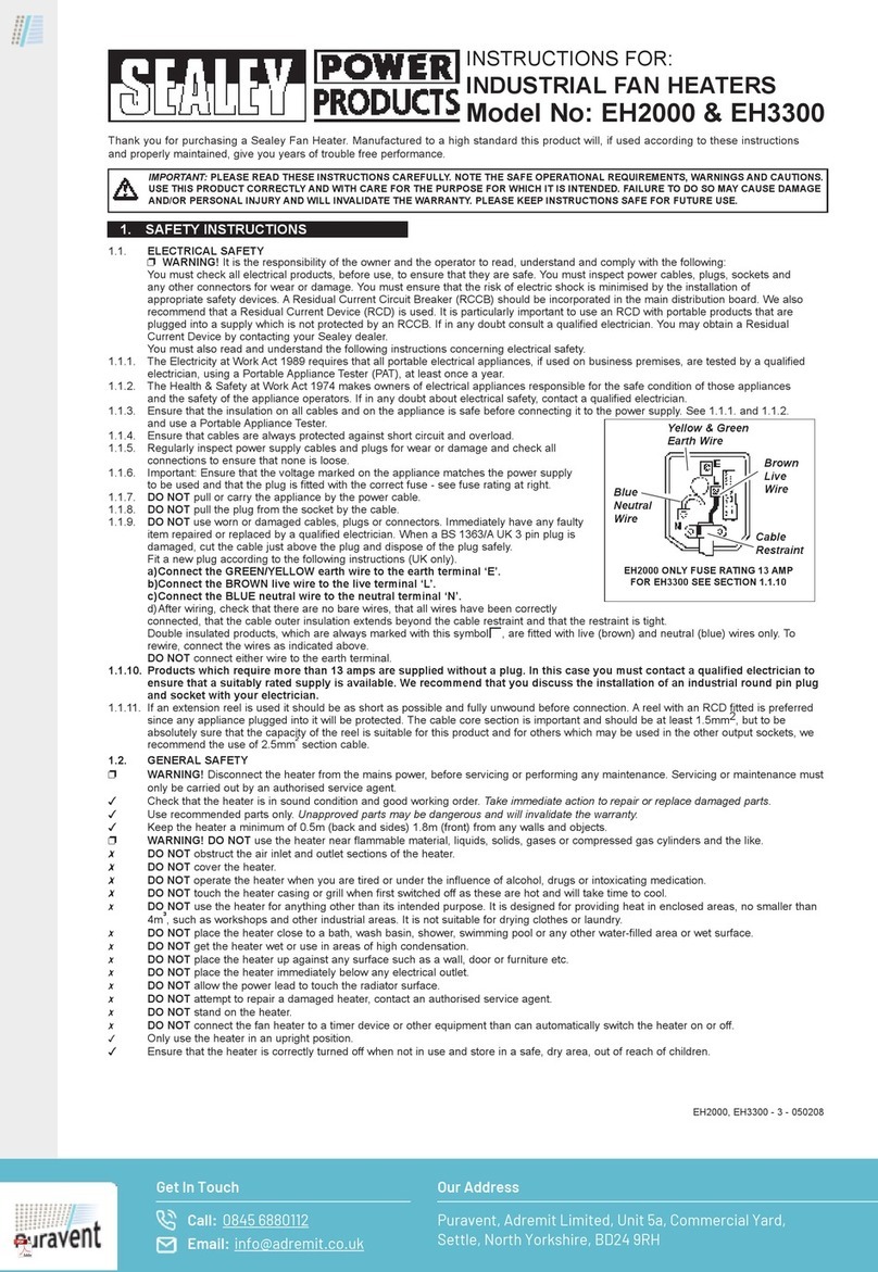 Sealey EH2000 instructions