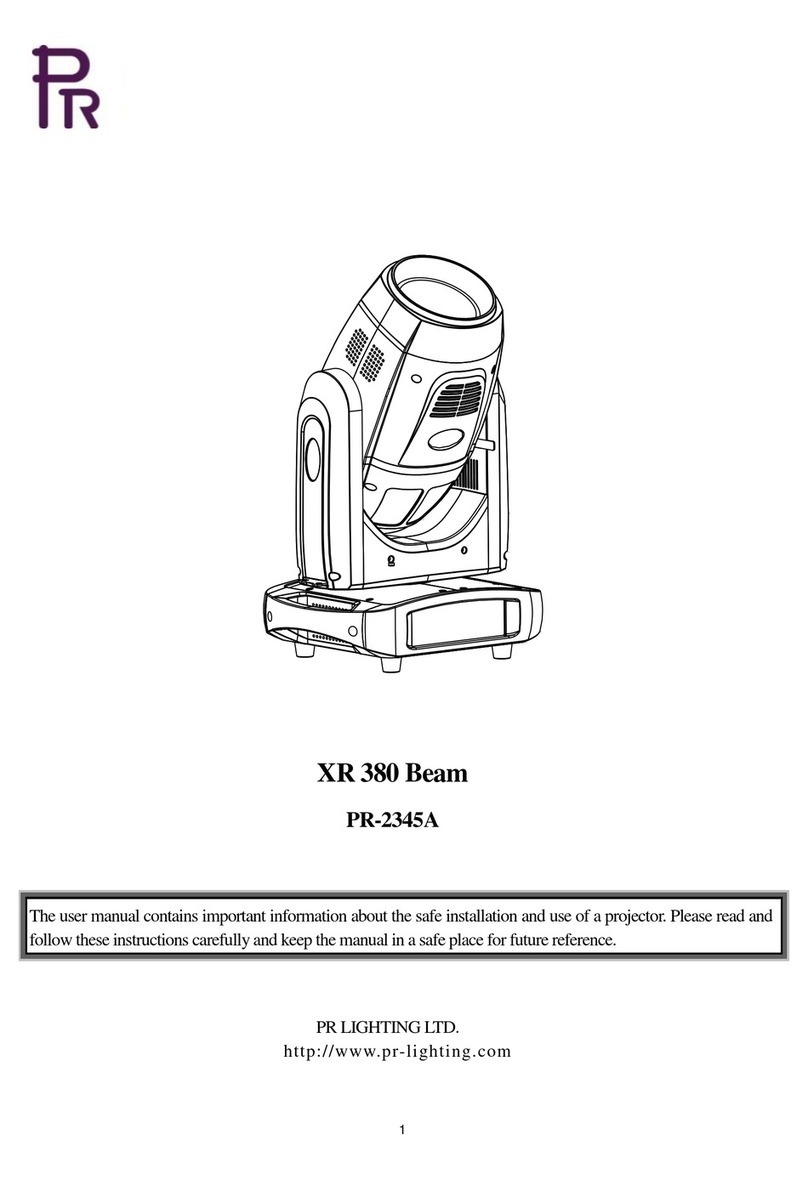PR Lighting XR 380 Beam User manual