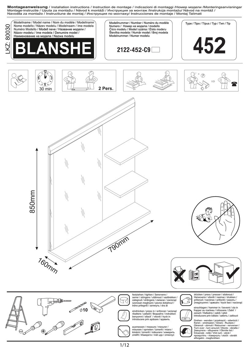 Trendteam BLANSHE 2122-452-C9 installation instructions
