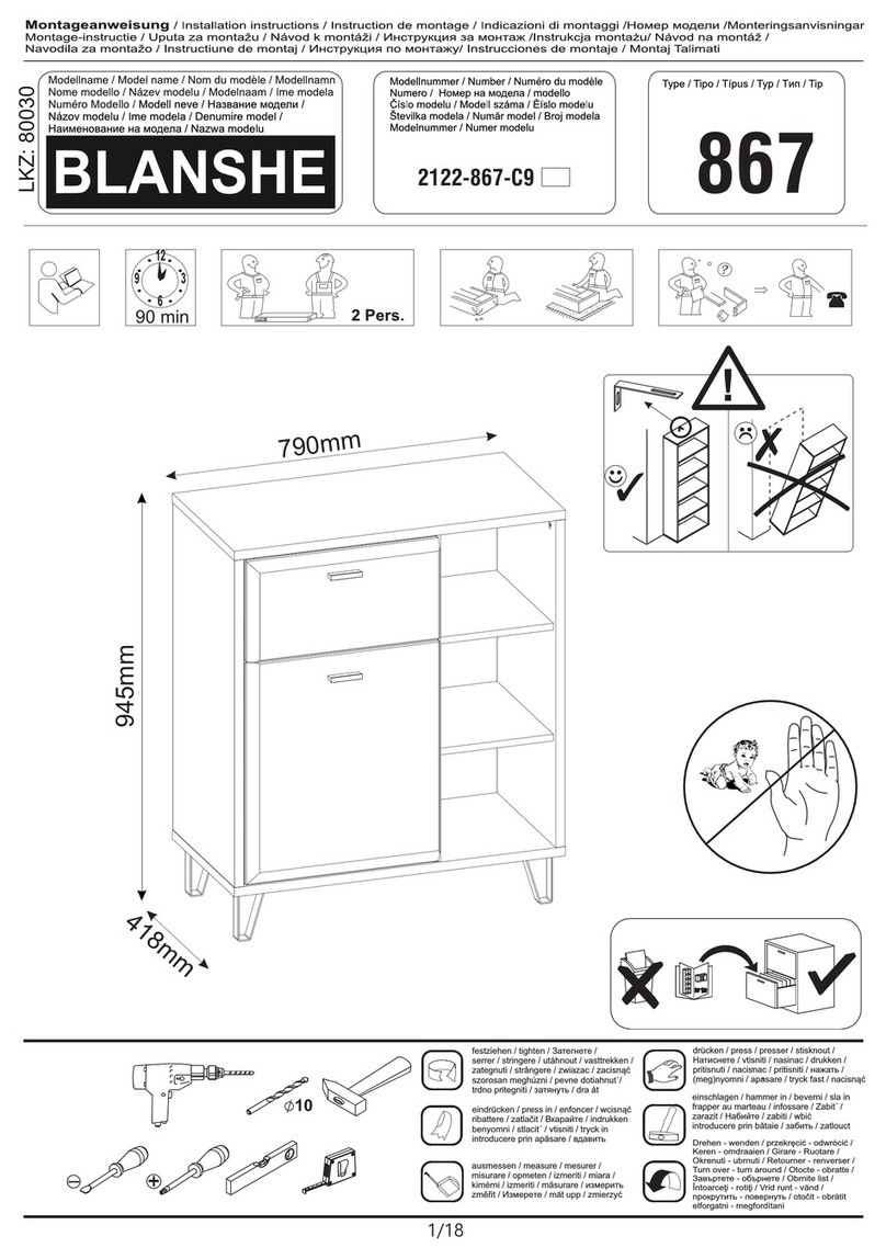 Trendteam BLANSHE 2122-867-C9 installation instructions Trendteam BLANSHE 2122-867-C9 installation instructions