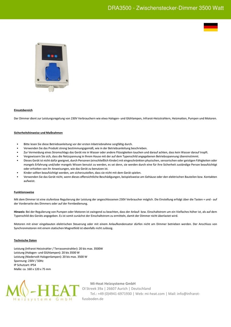 Mi-Heat Heizsysteme DRA3500 quick start guide