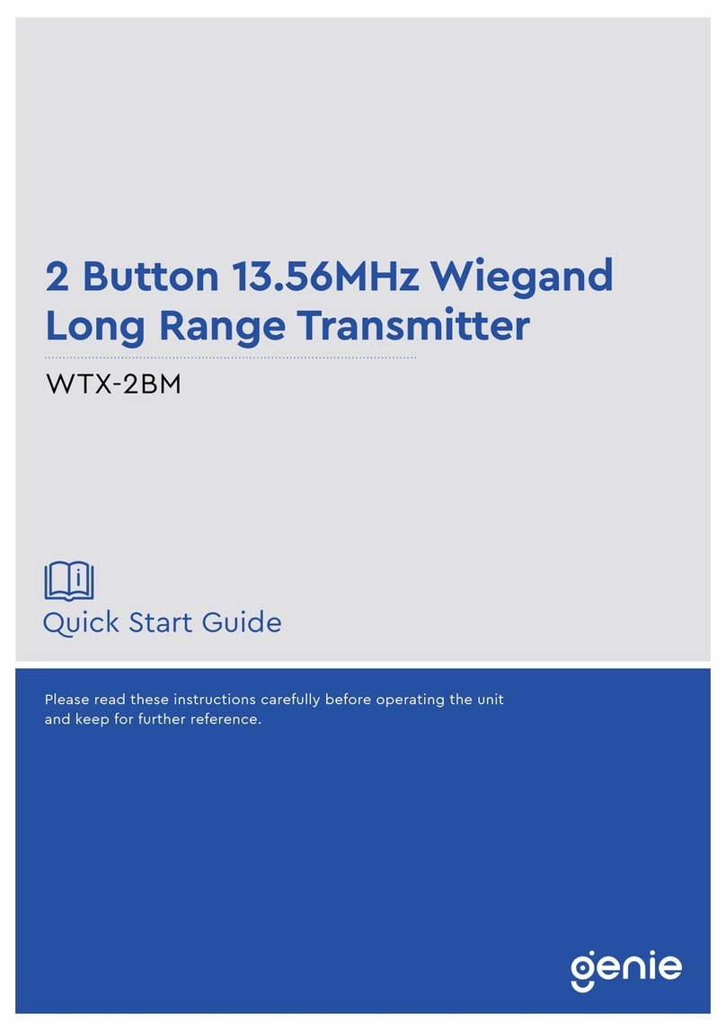 Genie WTX-2BM User manual