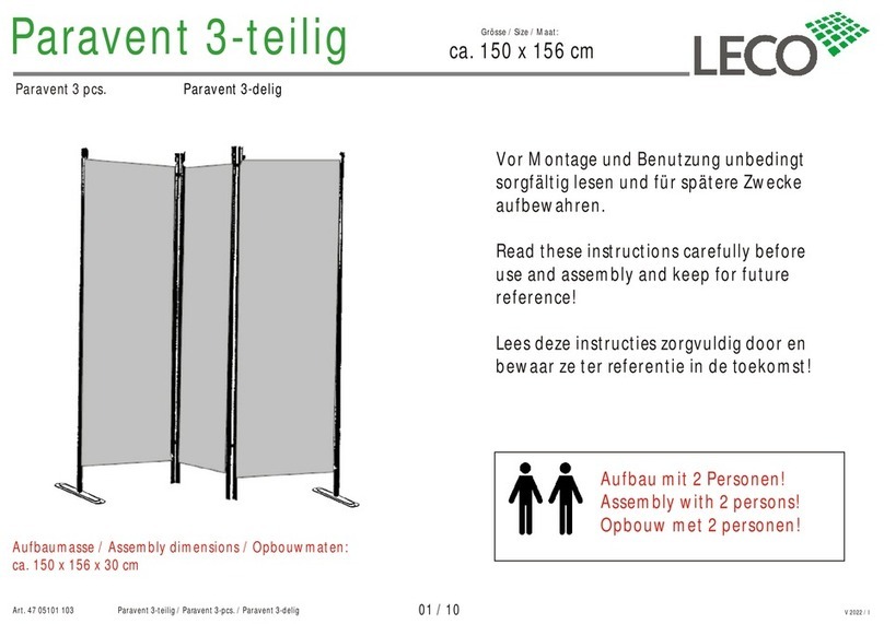 leco Paravent 3 pcs. User manual