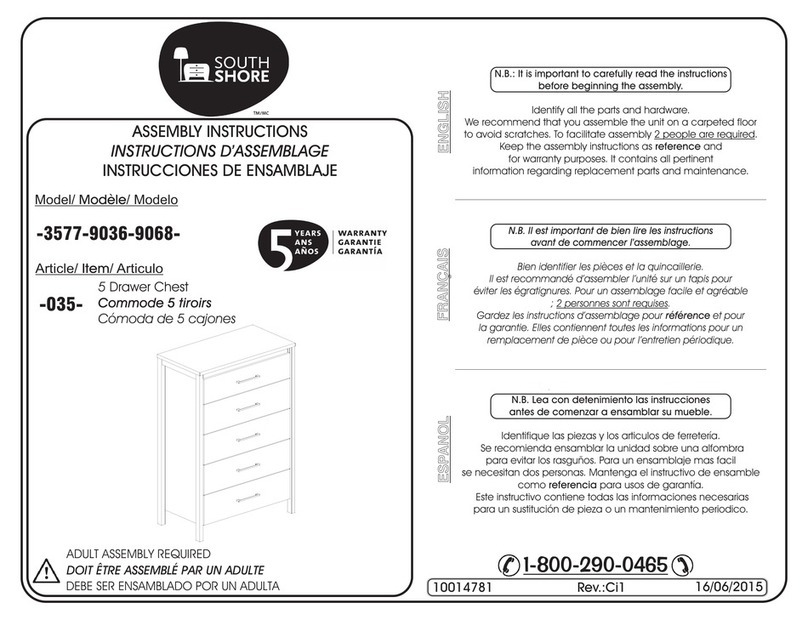SouthShore 3577035 Assembly instructions