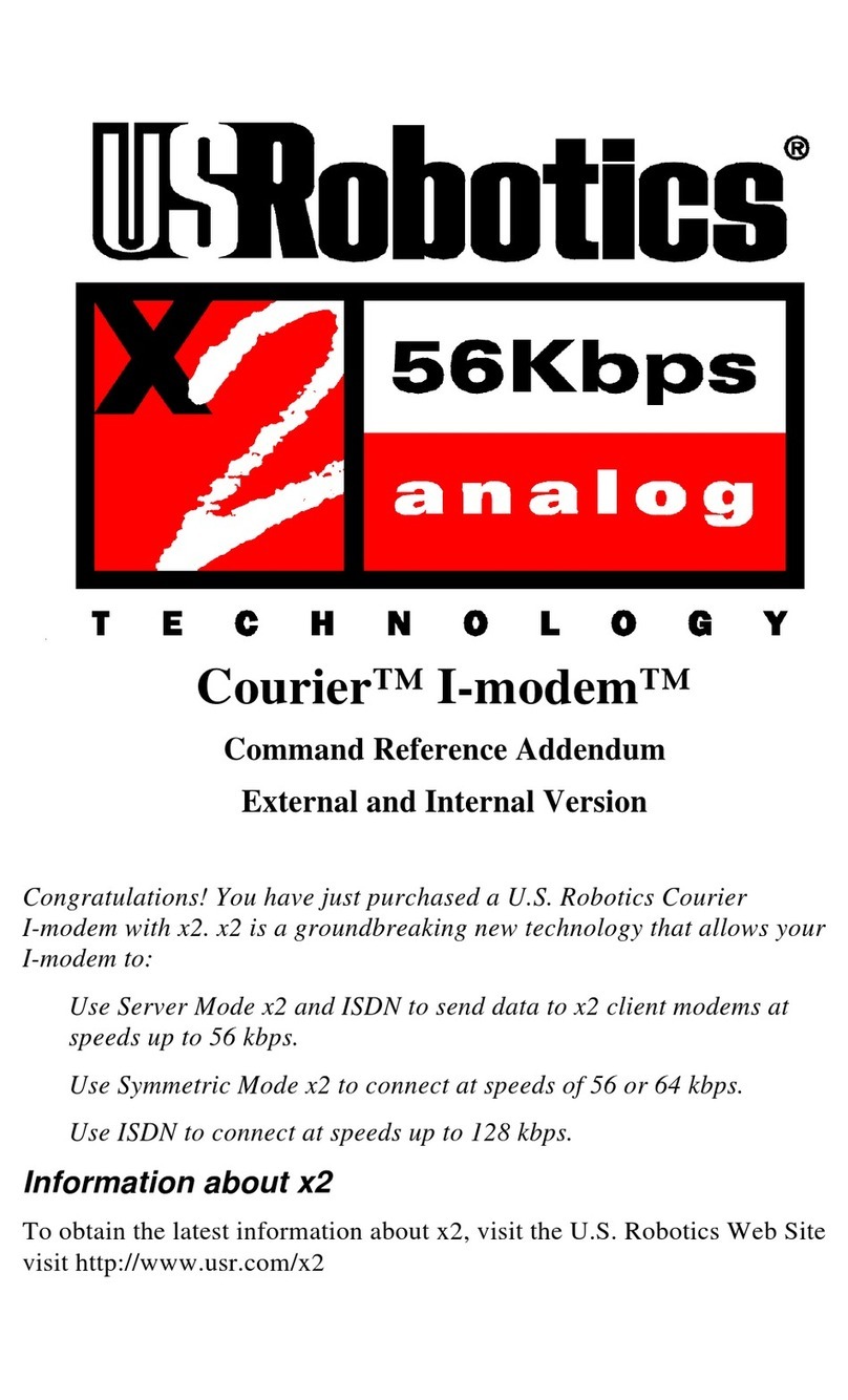 US Robotics x2 Courier I-modem manual