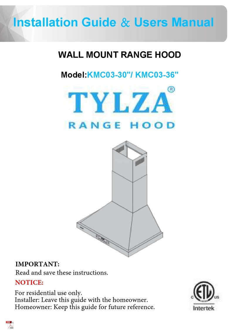TYLZA KMC03-30 Installation guide & user manual
