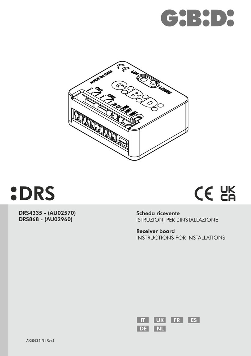 GBD DRS4335 Instructions for installations