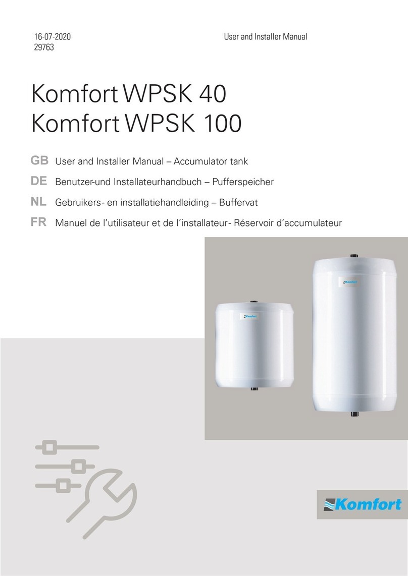 komfort WPSK 40 User's and installer's manual