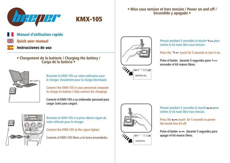 Beeper KMX-105 Quick user manual