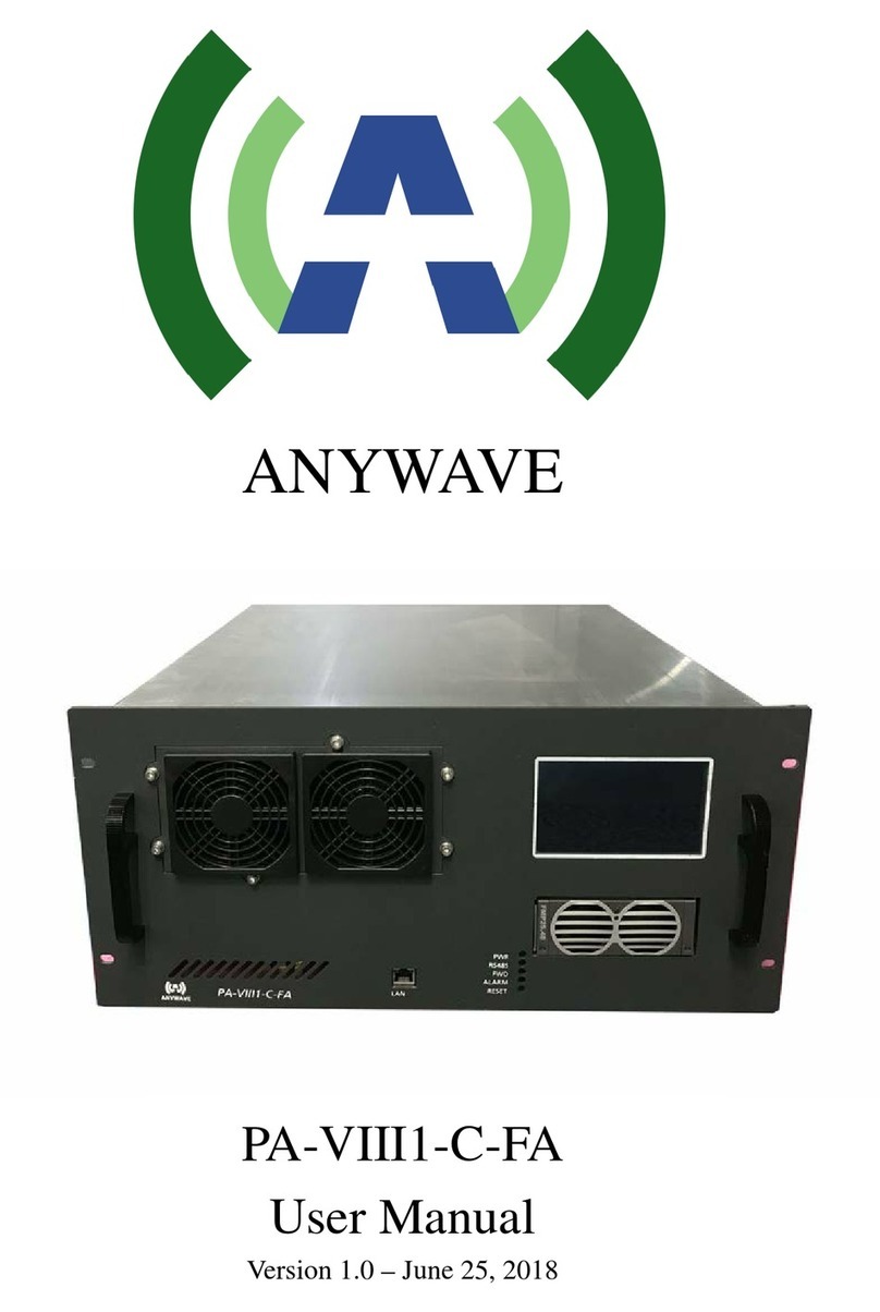 Anywave PA-VIII1-C-FA user manual