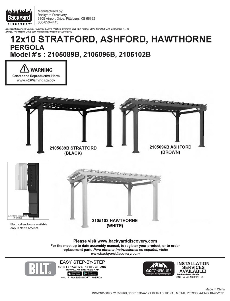 Backyard Discovery PERGOLA 2105089B manual