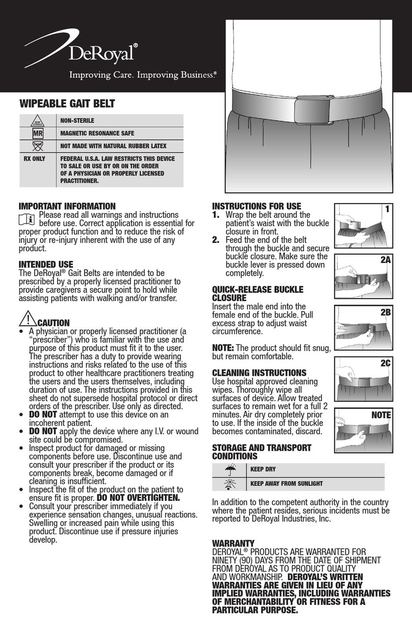 DeRoyal M5168 Instructions for use