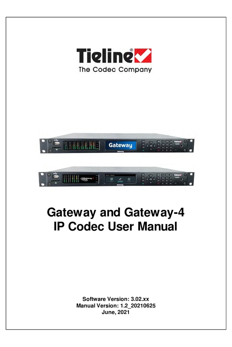 Codec Tieline Gateway User manual