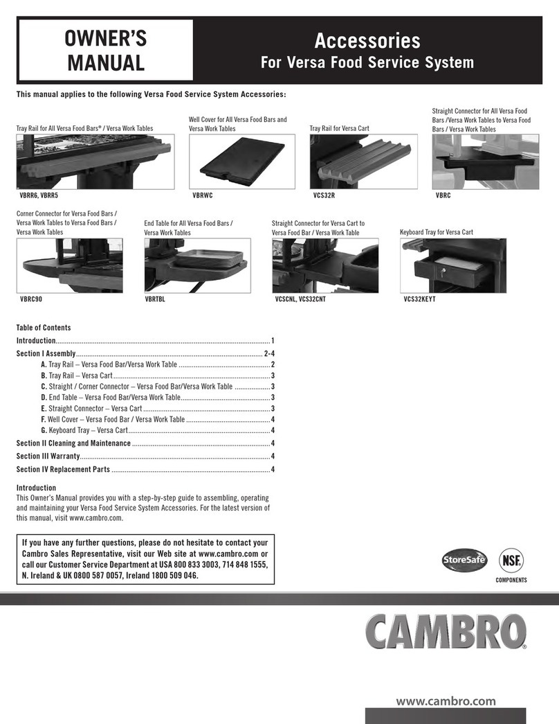 Cambro VBRR6 owner's manual