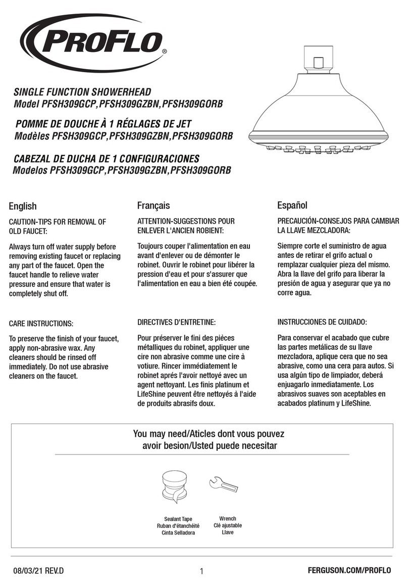 ProFlo PFSH309GCP quick start guide