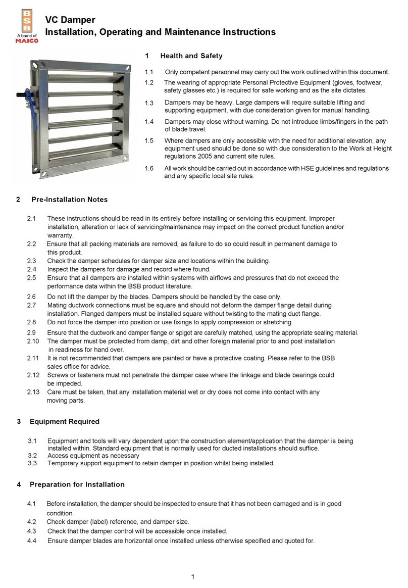 Maico BSB VC Series Installation, Operating and Maintenance Instruction Maico BSB VC Series Installation, Operating and Maintenance Instruction