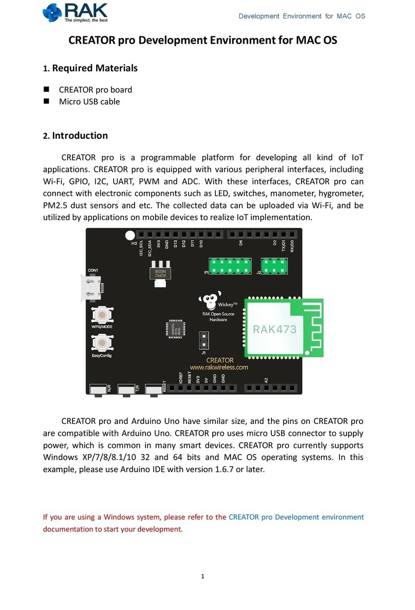 RAK CREATOR pro manual