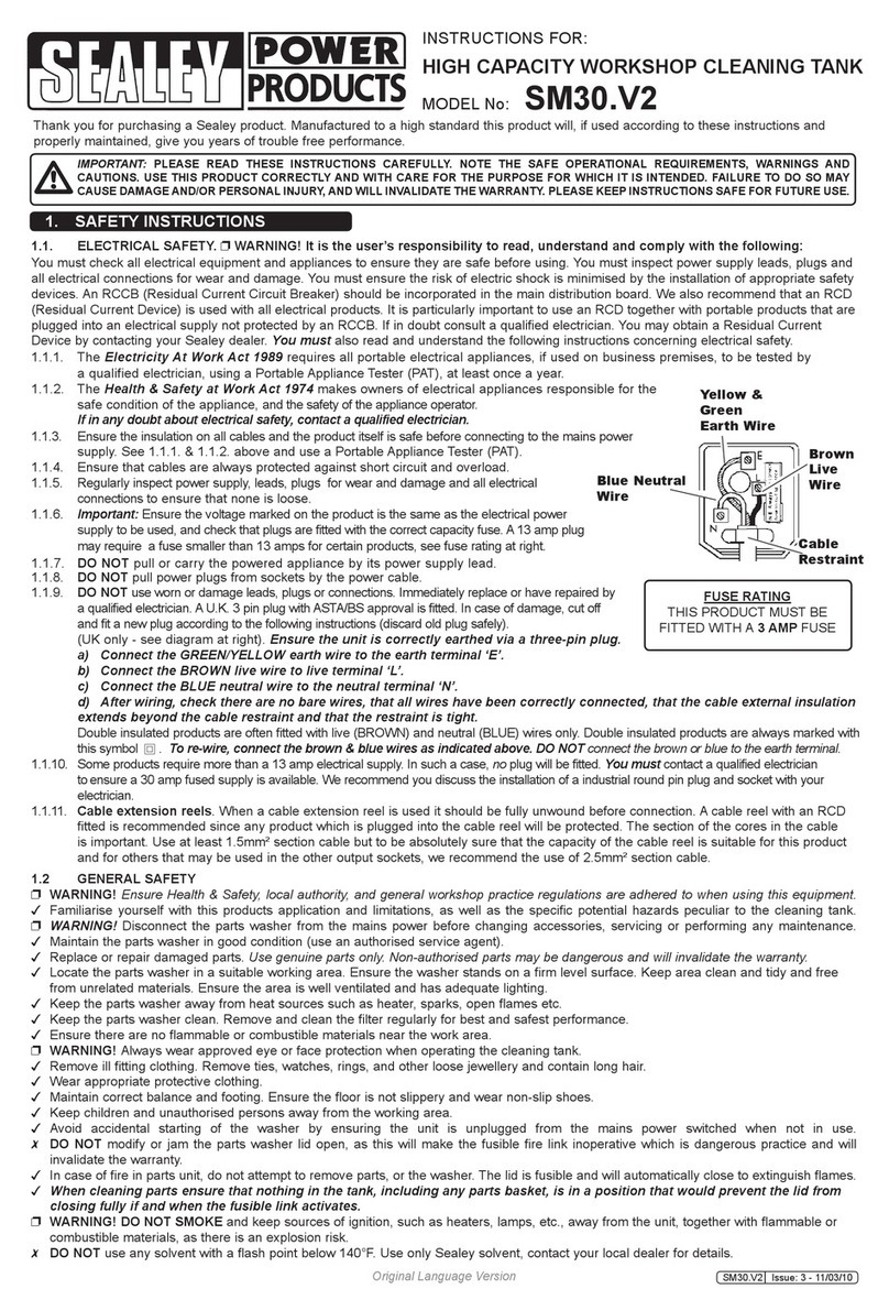 Sealey SM30.V2 instructions