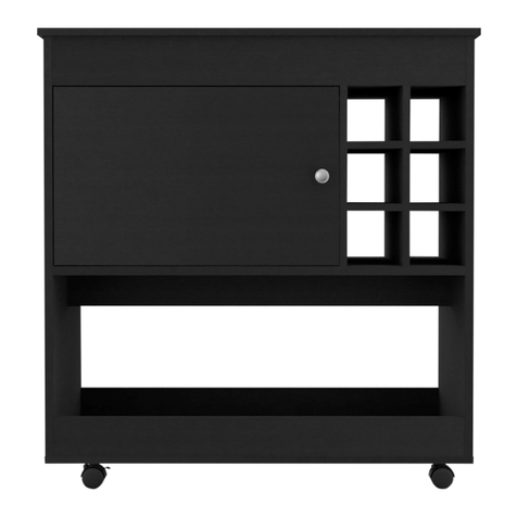 TUHOME Furniture CAMELIA BAR CART Assembly instructions