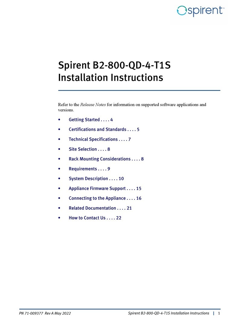 Spirent B2-800-QD-4-T1S installation instructions