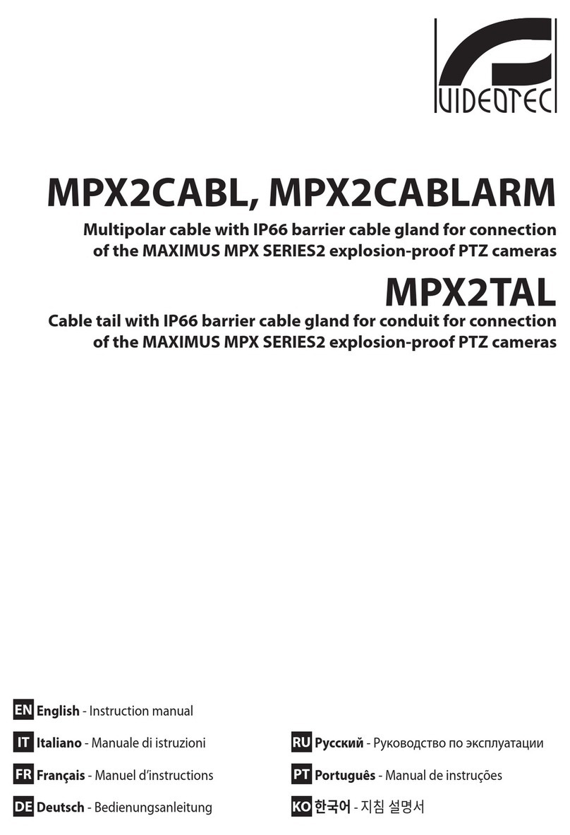 Videotec MPX2CABL instruction manual