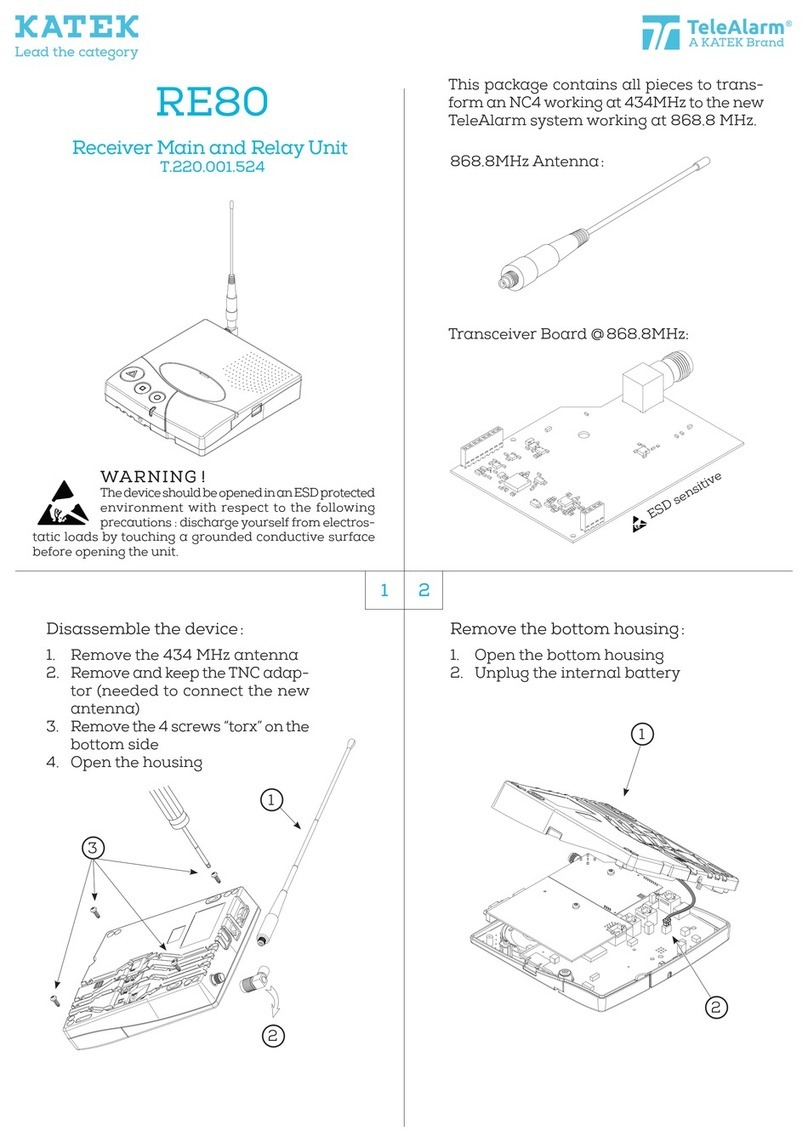 KATEK TeleAlarm RE80 User manual