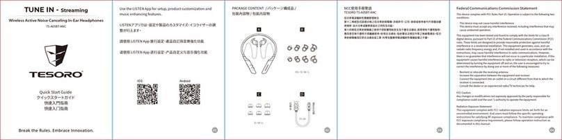 Tesoro TS-A05BT-ANC quick start guide