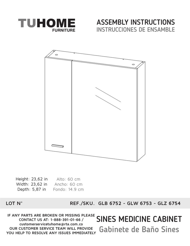 TUHOME Furniture GLB 6752 Assembly instructions