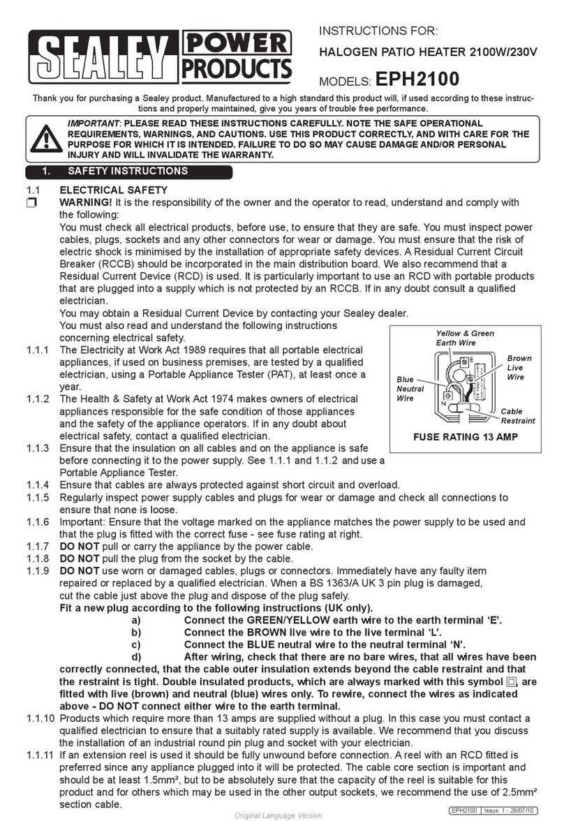 Sealey EPH2100 instructions