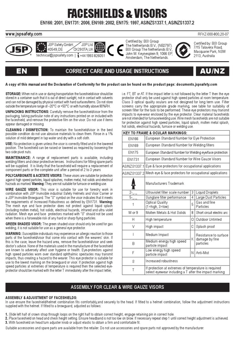 JSP EN166: 2001 quick start guide JSP EN166: 2001 quick start guide