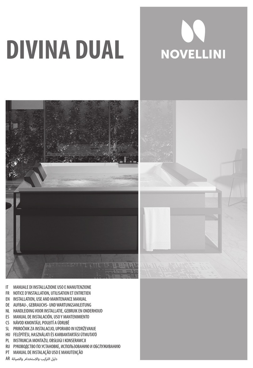 Novellini DIVINA DUAL Instructions for installation, use and maintenance manual