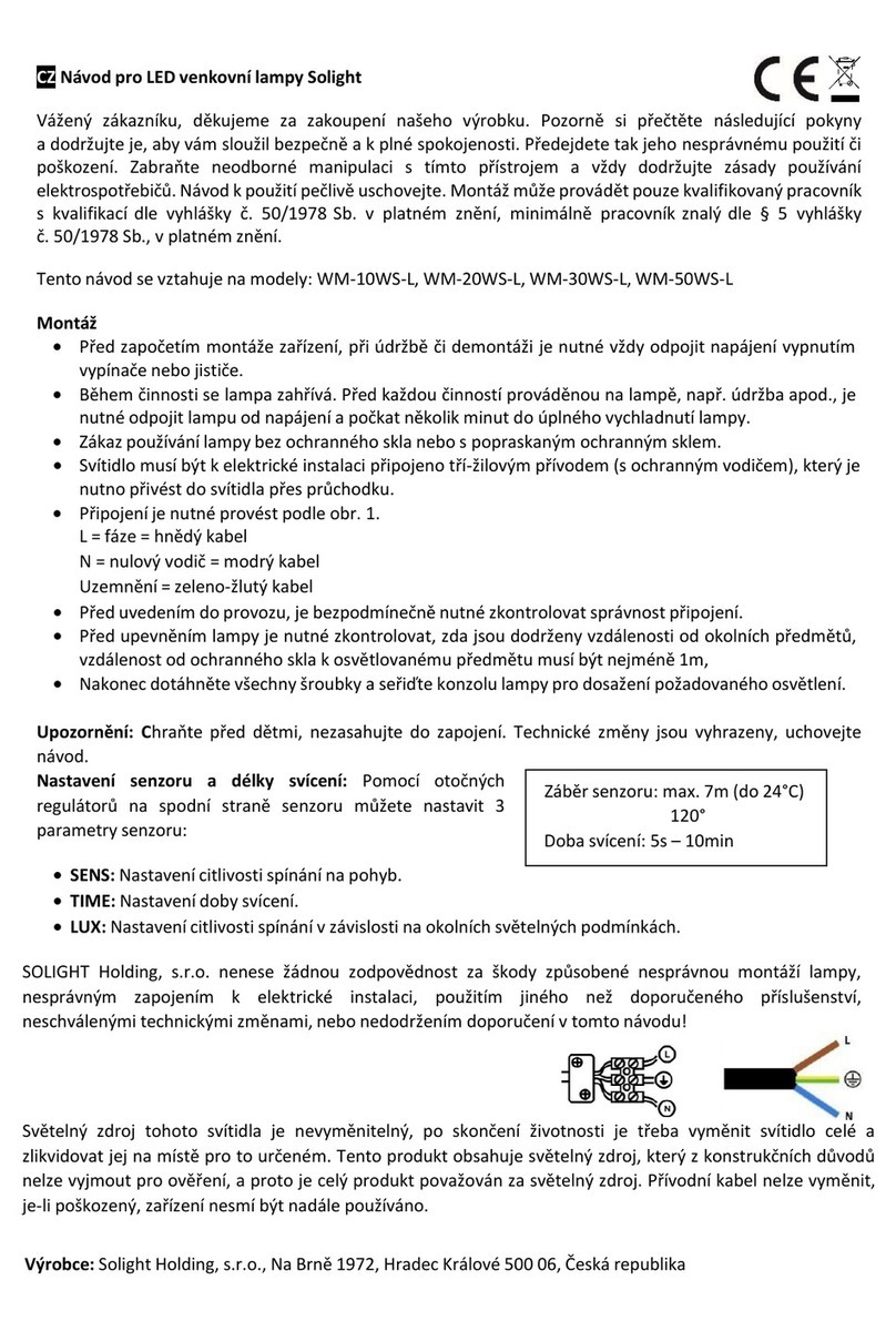Solight WM-10WS-L User manual