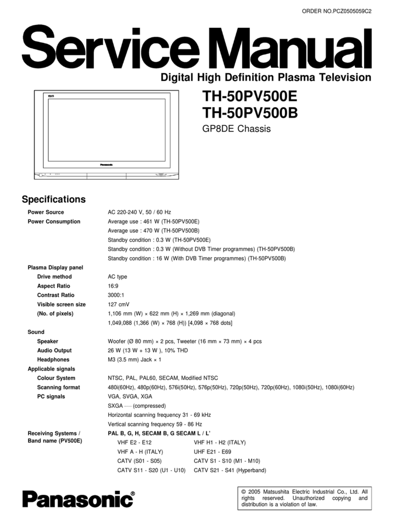 Panasonic TH-50PV500E User manual