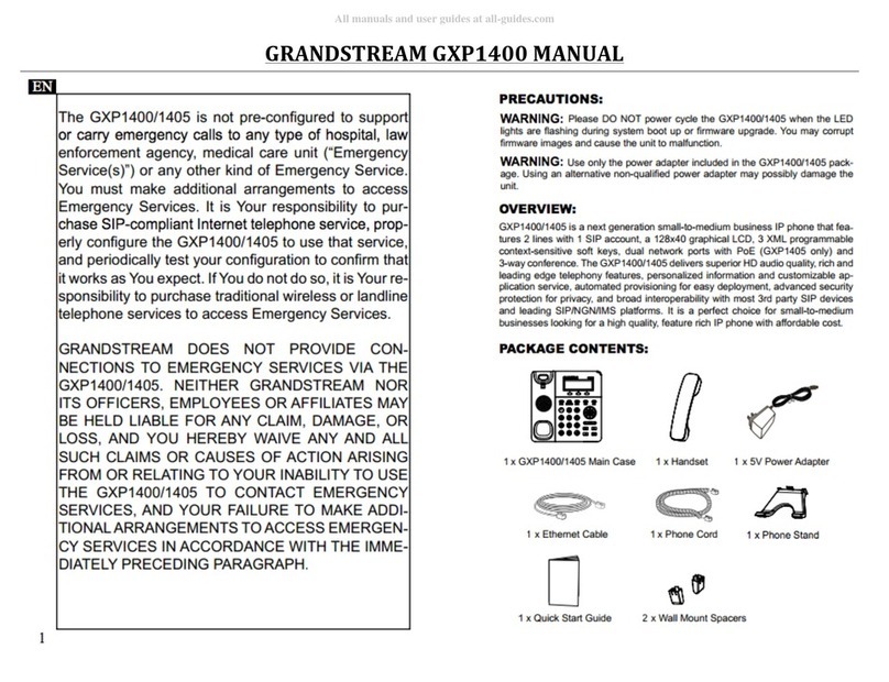 Grandstream Networks GXP-1400 User manual