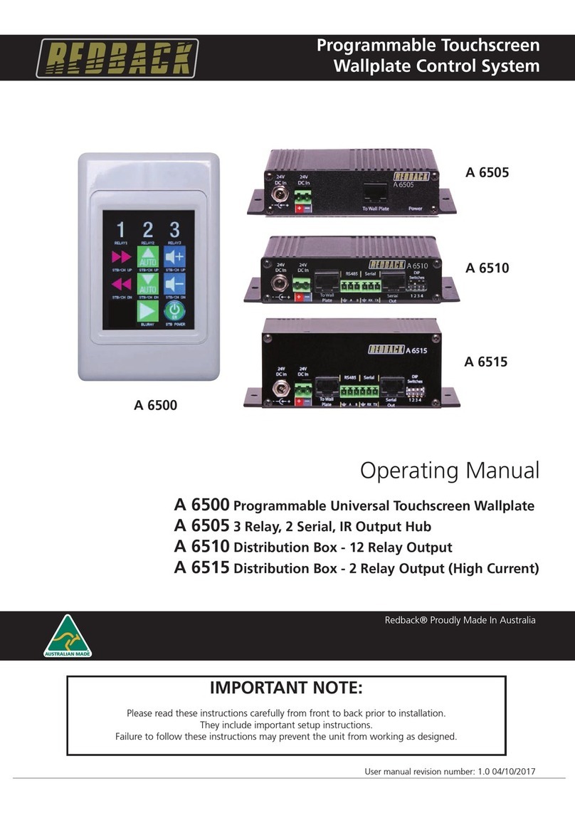 Redback A 6500 operating manual