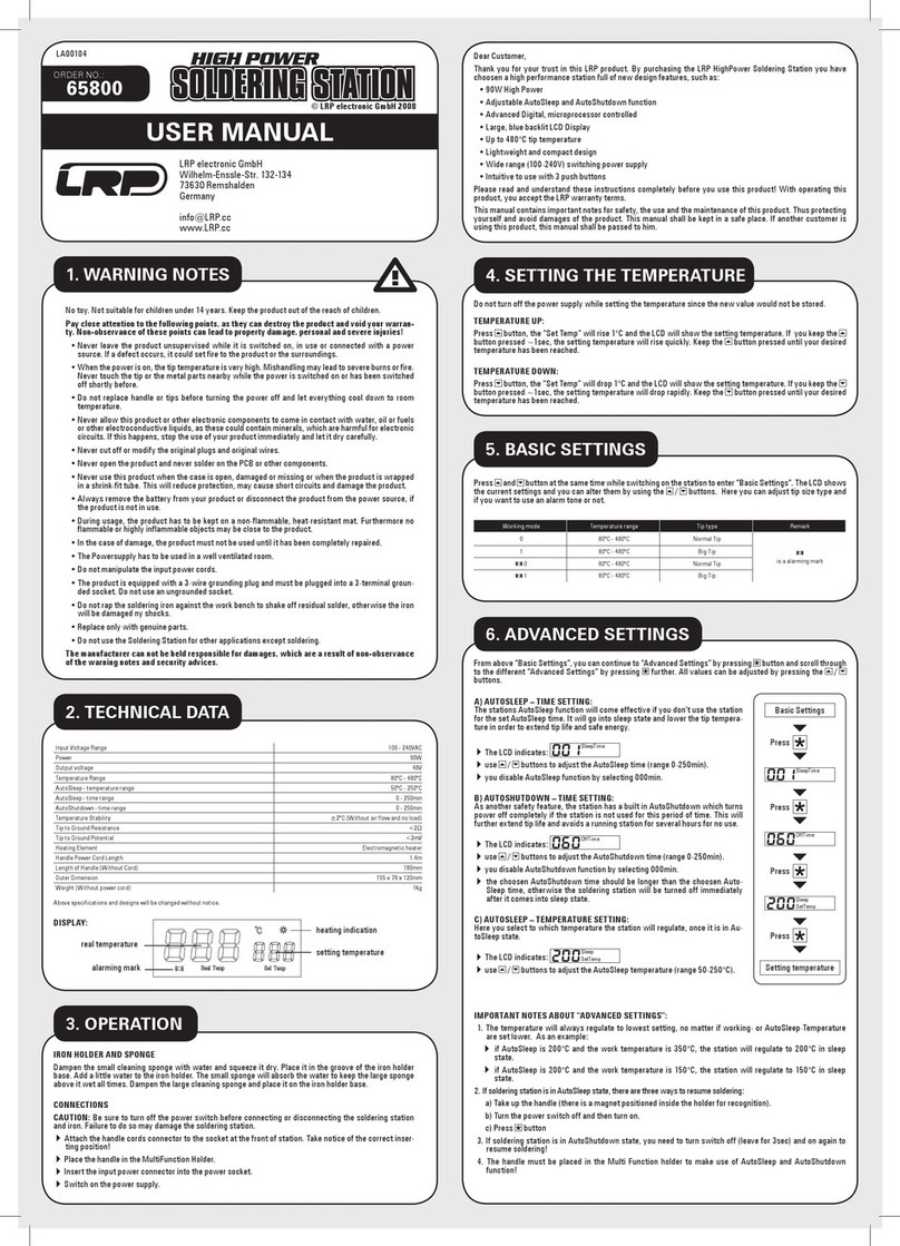 LRP electronic 65800 user manual
