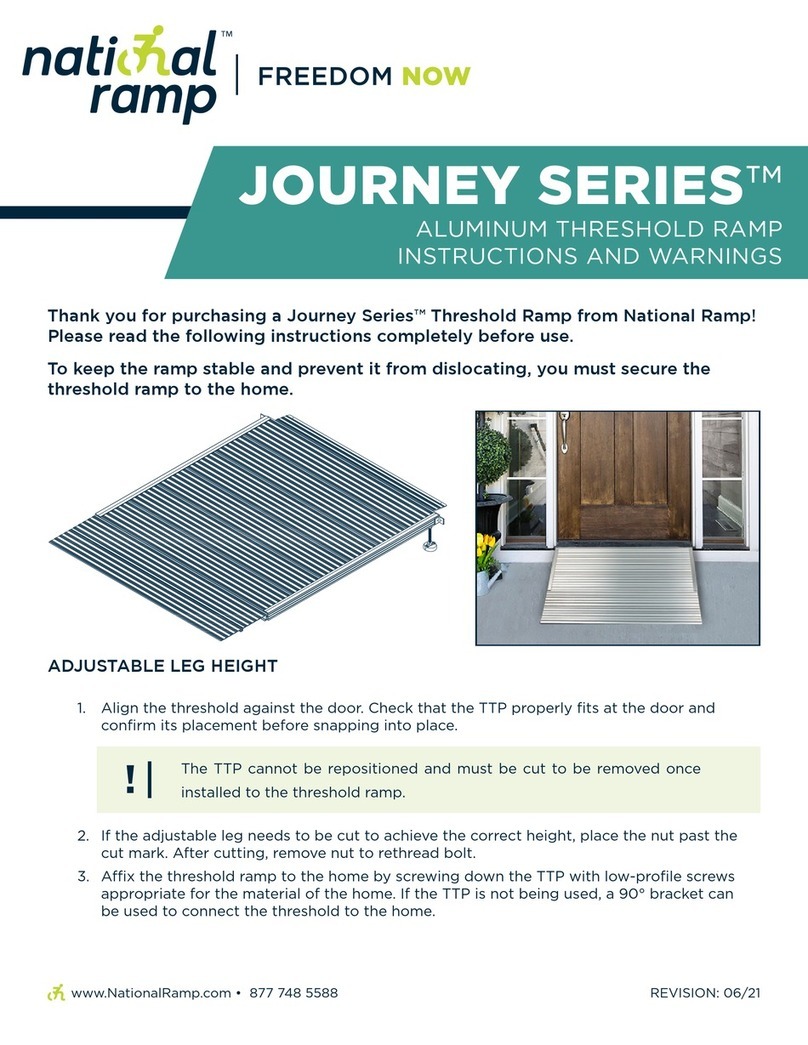 National ramp Journey Series Instructions and warnings National ramp Journey Series Instructions and warnings